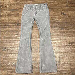 Free People Grey Corduroy Bell Bottom Flare